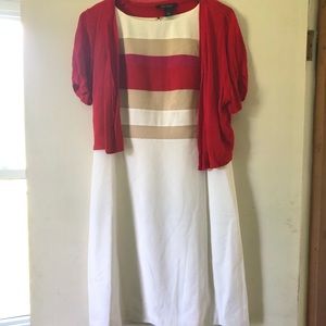 White House black market dress & sweater